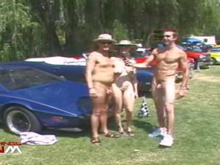 Nudist Couples Interviewed At Car mov