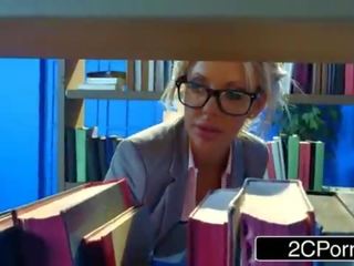 Bored Busty Librarian Courtney Taylor Hankering For a Hard manhood to Suck