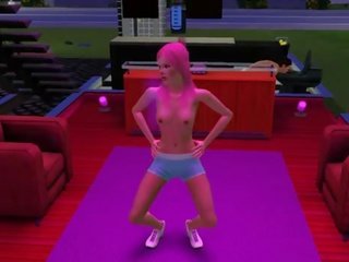 Sims 3 ללא חולצה רוקדים