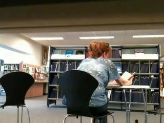 Fat prostitute Flashing In Public Library