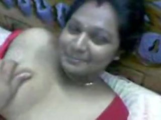 Indian erotic Desi Aunty In Red Dress