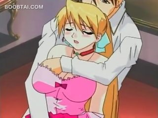 Smashing blonde anime darling gets pussy finger teased