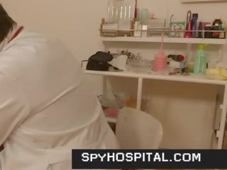 Sporty teenager get spyied in medical centre