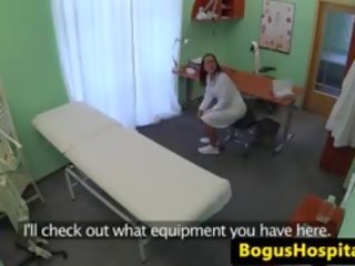 Medic Pounds Eurobabe On Top Of Desk