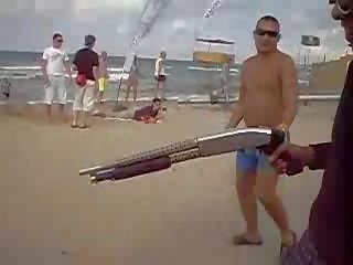 Couple caught fucking on the beach show