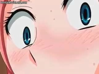 Turned på rödhårig animen tonårs creampied 10 min efter part6