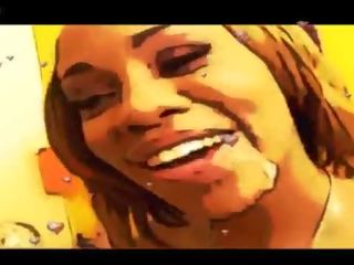 Melrose Foxxx cartoon blowjob cum in mouth redbone black ebony ass