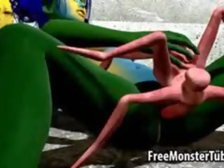 3D Alien goddess Gets Fucked By A Mutated Spider