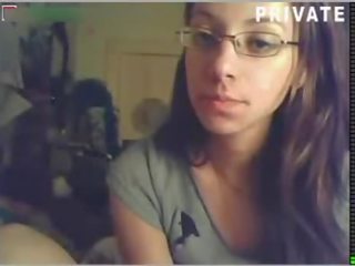 Charming 18yo Teen girl With Glasses Loves Anal sex clip
