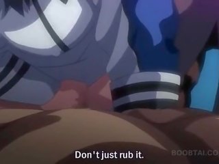 Hentai tramp salto ejaculações carregado pénis em o chão