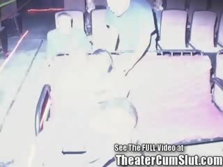 Big Titty Brunette MILF whore Gets Anal Creampies From dirty clip Theater Strangers