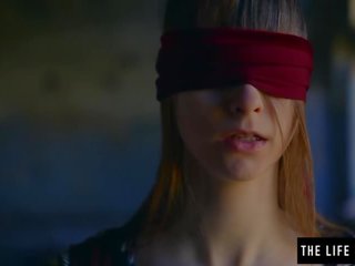 Straight lassie is blindfolded by lesbian before she orgasms sex video movies