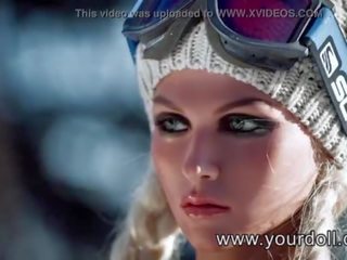 Yourdoll スーパー ブロンド ボインの x 定格の ビデオ 人形, フェラチオ アナル イマラチオ ファンタジー