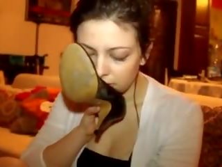 Stinky Pantyhose Sniffing, Free Amateur sex clip 95