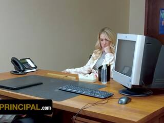 Perv Principal - magnificent Blonde Milf Gets Her grown-up Pussy Drilled Deep By lustful Principal
