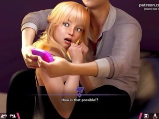 Double Homework &vert; concupiscent blonde teen lover tries to distract sweetheart from gaming by showing her superb big ass and riding his putz &vert; My sexiest gameplay moments &vert; Part &num;14