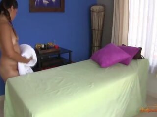 Beautiful Thai young lady seduced and fucked by her masseur