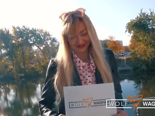 Blue-eyed LOLA SHINE outdoor + hotel fuck with facial! WOLF WAGNER sex video clips