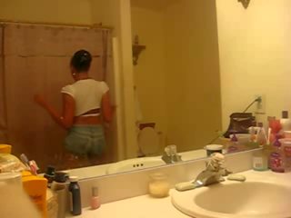 Booty Bigtitted Sista introduces A dirty video In A Bathroom