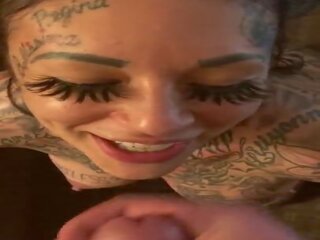 Tattooed cutie gets First Massive Facial: Free HD x rated clip c9