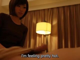 Subtitled Japanese hotel massage handjob goes into to X rated movie in HD
