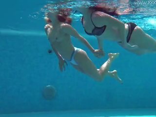 Jessica and Lindsay Naked Swimming in the Pool: HD xxx video bc