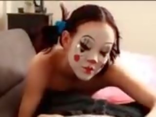 Asian Clown Plays with Cock, Free POV adult film 0d