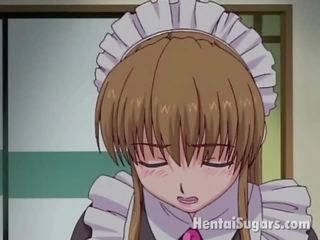 Virginal ser anime stuepike gnir henne master`s tykk phallus i den bad kanal