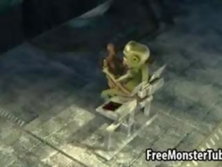 3D Alien honey Getting Fucked Hard By A Monster